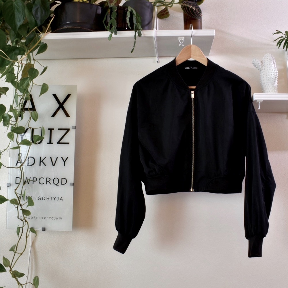 Zara Basic cropped Bomber